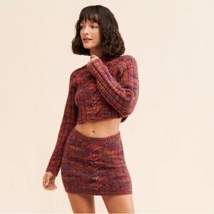 For love & lemons Ruby Multicolor Knit Sweater NWT Size XS